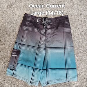 SOLD - Large 14/16 | Ocean Current | Boys Swim Trunks